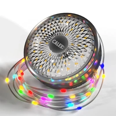 Image of Calex LED battery powered fairy Lights Vista Party RGBW, 8 metres