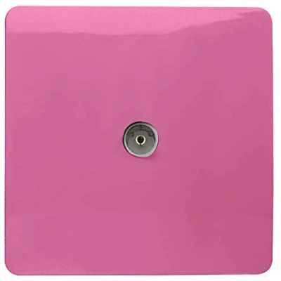 Image of Trendi Artistic Modern Glossy Tactile TV Socket Pink