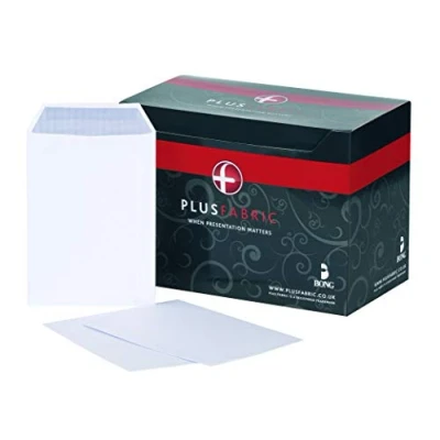 Image of Plus Fabric C5 Prestige White 120gsm Self Seal Pocket Box of 500 Envelopes