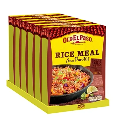 Image of Old El Paso Chilli &amp; Garlic One Pan Rice Meal Kit 355g (Pack of 6)