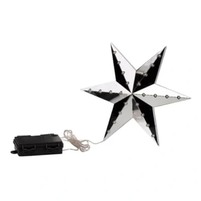 Image of Xmas Decoration Battery LED Lights SILVER Shooting Star Bauble Outdoor Timer