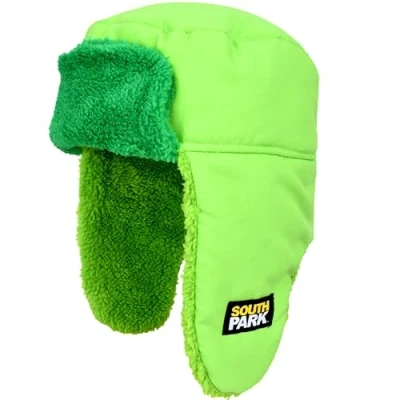 Image of Concept One Men&#039;s South Park Kyle Broflovski Acrylic Cosplay Trapper Hat, Green, Size UK