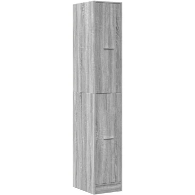 Image of vidaXL Apothecary Cabinet Drawer Chest Grey Sonoma Engineered Wood, 30 x 41 174.5 cm, 4 Drawers, Versatile for Kitchen/Office