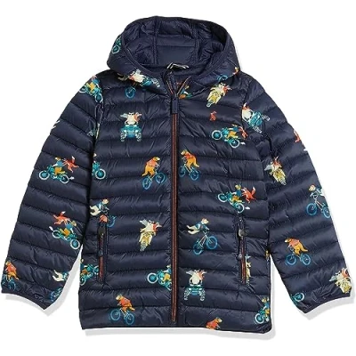 Image of Joules Boys Cairn Packaway Showerproof Jacket Biker Animals Age 1 Year