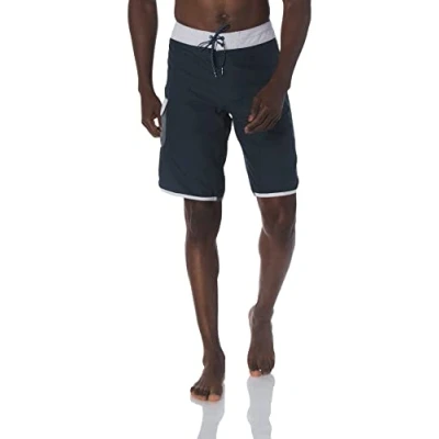 Image of Billabong Men&#039;s Classic Wave 21 Inch Outseam Surf Suede Solid Boardshort Board Shorts, Navy Heather, 38