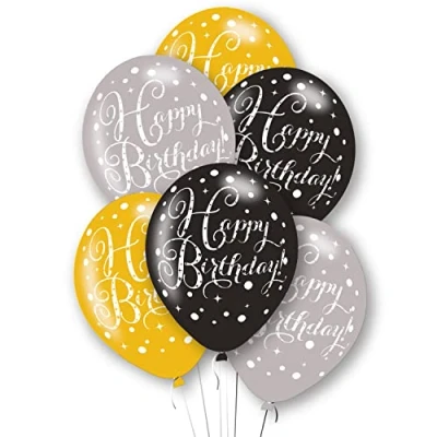 Image of Gold Celebration Latex Balloons
