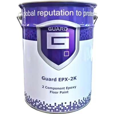 Image of Guard 2 Pack Epoxy Resin Floor Paint Industrial Heavy Duty Multiple Colours Anti Skid Aggregate Available 5 Litres (3KG of Slip Aggregate)