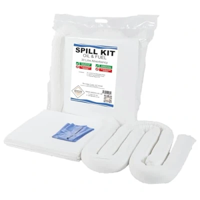 Image of 30 Litre Oil and Fuel Spill Kit, absorbs Oils, Fuels, Diesel, Hydraulics Any Hydrocarbon Based Liquids.
