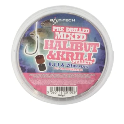 Image of Pre Drilled Halibut and Krill Pellets 1 x 300g Bait Tech. Fishing