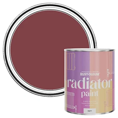 Image of Rust Oleum Red Heat Resistant Radiator Paint in Matt Finish Soho 750ml (SHDRCT1193)