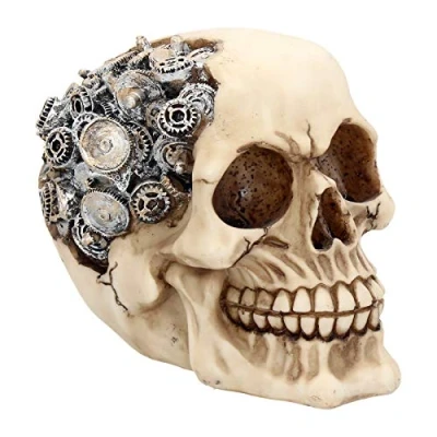 Image of Nemesis Now Clockwork Cranium Figurine 15cm Ivory