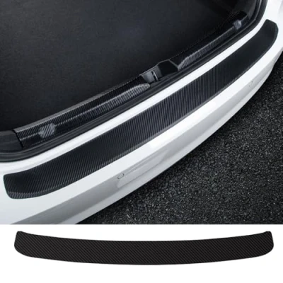 Image of Rear Bumper Guard Protector Strip for Lexus IS300h ES 300h LS500h RC300h F,Scratch Resistant Non Slip Trunk Door Paint Sill Lip Cover,Black