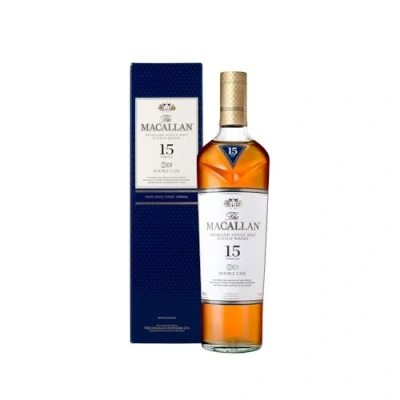Image of The Macallan 15 Years Old Double Cask Single Malt Highland Scotch Whisky Butterscotch, Apple &amp; Sweet Spice Sherry Seasoned Oak Casks 43% ABV 70cl