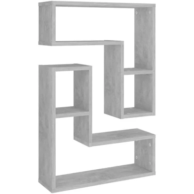 Image of vidaXL Wall Shelf 2 pcs Concrete Grey 50x15x50 cm Engineered Wood