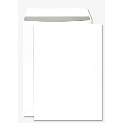 Image of 50 White Mailing Envelopes B4 with Grey Inner Print 250 x 353 mm Straight Flap Adhesive Without Window 100 g in Large Format Commercial