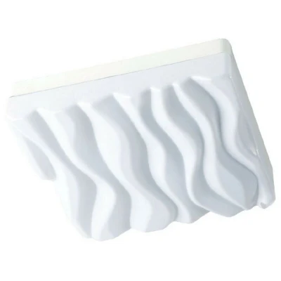 Image of Arena Flush Ceiling Light Medium Square 36W LED IP44 3000K, 3240lm, Matt White, White Acrylic