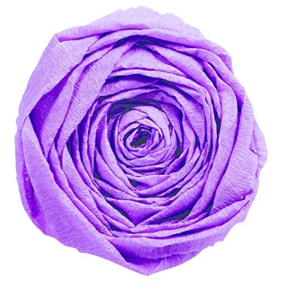 Image of Clairefontaine Ref 903010C Superior Quality Crepe Paper (Pack of 10 Sheets) 2 x 0.5m Sized Sheets, 40% Creppage, 32gsm Paper, Delivered Folded Mauve