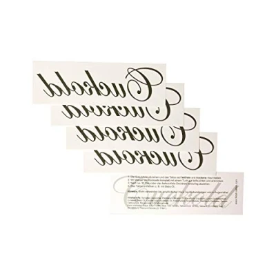 Image of 2 x Cuckold temporary tattoo lettering in black Fetish cuckolding kinky (2)