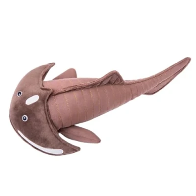 Image of lilizzhoumax Simulation Armored Fish Plush Toy 45cm/17 Realistic Stuffed Animal Cute Super Soft Sea Home Decoration Gift for kids brown