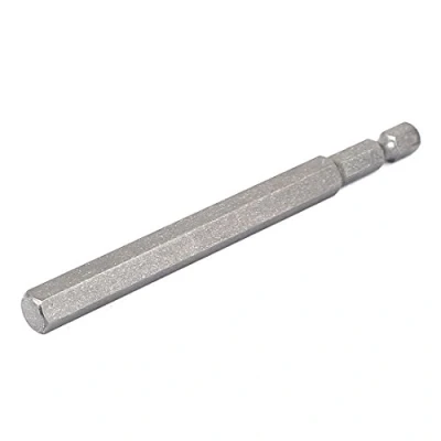 Image of Sourcingmap 100mm Length 1/4&quot; Hex Shank 8mm H8 Hexagon Magnetic Screwdriver Bits