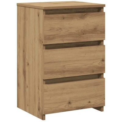 Image of vidaXL Artisan Oak Bedside Table/Nightstand 40x35x62.5 cm Engineered Wood, Modern Design for Bedroom/Living Room/Office Sturdy, Versatile &amp; Spacious Storage
