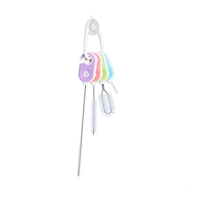 Image of Munchkin Details Sippy Cup Cleaning Brush Set (Straw Brush, Spout Lid and Threads Detail Brush), Pack of 4