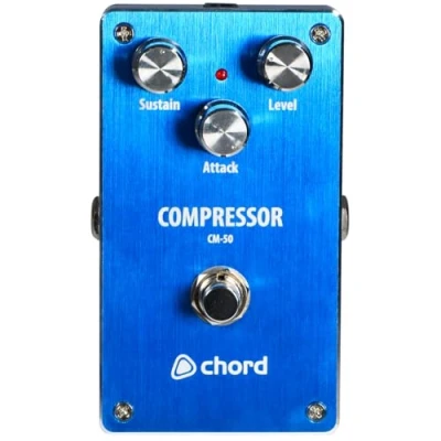 Image of Chord Guitar Effects Pedal CM 50 Compressor Pedal: Enhance Your Tone with Adjustable Sustain, Level, and Attack Controls for Effortless Notes Chords