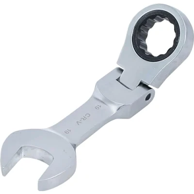 Image of BGS 6919 Ratchet Combination Wrench short adjustable 19 mm