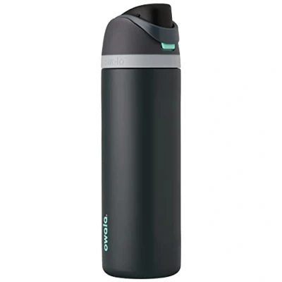 Image of Owala FreeSip Insulated Stainless Steel Water Bottle with Straw for Sports and Travel, BPA Free, 40oz, Foggy Tide