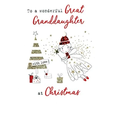 Image of Irresistible Great Granddaughter Christmas Greeting Card Embellished Cards XIR005