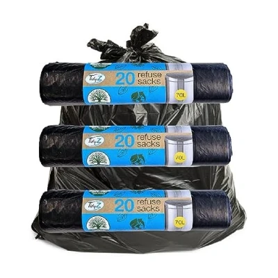 Image of Stalwart B0115 Tie Handle Bin Liners (Pack of 20)