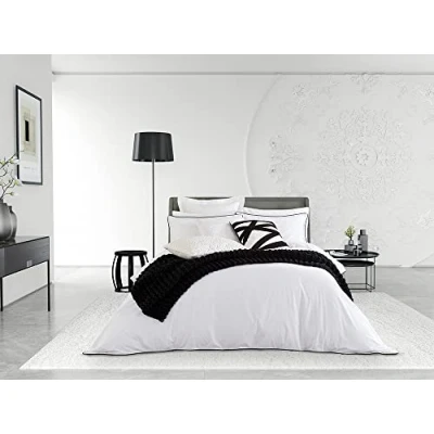 Image of Nalu Nicole Scherzinger Mahina Duvet Cover White &amp; Black