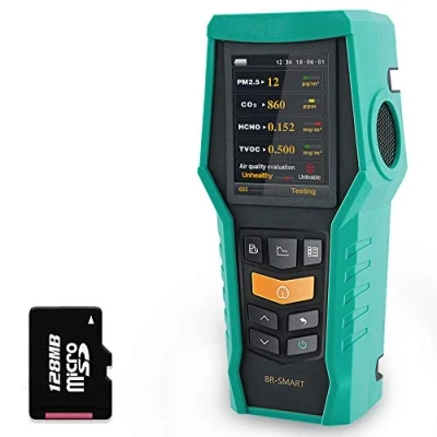Image of BLATN Smart 128s Air Quality Monitor Indoor CO2 PM2.5 TVOC Meter Formaldehyde HCHO Detector VOCs Pollution AQI Tester PM1.0 PM10 Dust Particle Counter Data Logger Home