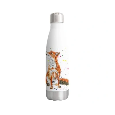 Image of Vixar Fox wildlife Animals Watercolour Bottle double Wall insulated Stainless steel sport Drinks 500ml