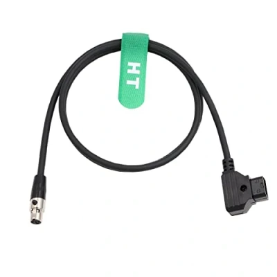 Image of HangTon TVLogic Alphatron EVF Monitor Power Cable V mount D tap to Mini XLR 4 Pin