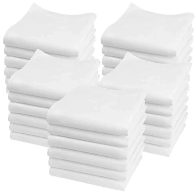 Image of merrysquare 30 Multicolors Little Handkerchiefs Size 9 inches square 100% Cotton LILLIPUT Model