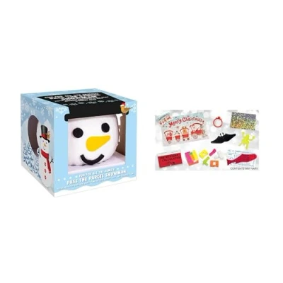 Image of Novelty Family Game Pass The Parcel Snowman Party 8 Prizes