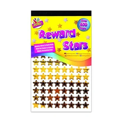 Image of 600 x Reward Star Stickers Silver Gold Bronze Home School Teacher Good Work