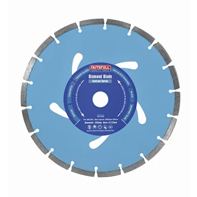 Image of Faithfull FAIDB230C Paving Slab, Concrete, Brick and Roofing Tiles, General Purpose Diamond Cutting Blade 230mm (9 Inch)
