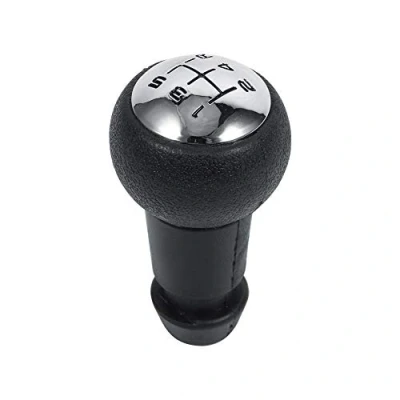 Image of Qiilu Universal Black Car 5 Speed Gear Stick Shift Knob Manual For Peugeot 307