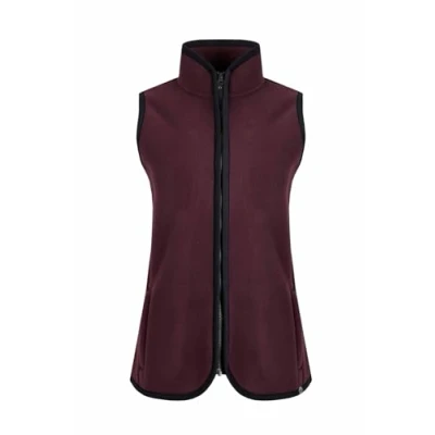 Image of Weird Fish Mikayla Waistcoat, Women&#039;s, Size: 16, Dark wine