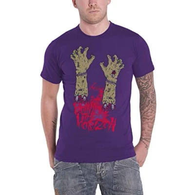 Image of Bring Me The Horizon Men&#039;s Zombie Hands BMTH T Shirt Purple