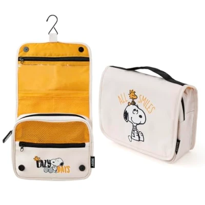 Image of Grupo Erik Snoopy Hanging Travel Toiletry Bag with Hook, 100% Waterproof Bag, Makeup Cosmetic Gifts