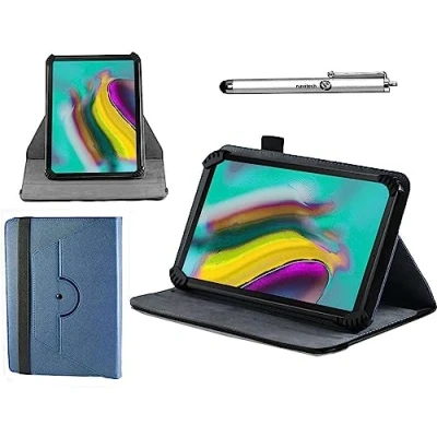 Image of Navitech Blue Case With 360 Rotational Stand &amp; Stylus Compatible Biegedy 10 Inch Android Tablet