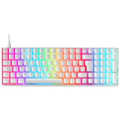 Image of Mars Gaming MKULTRA, White RGB Mechanical Keyboard, Compact 96%, Switch Outemu SQ Red, Spanish US