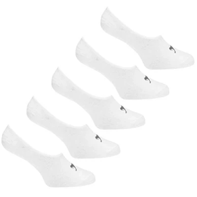 Image of Slazenger Mens 5 Pack Invisible Socks White 7 11