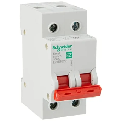 Image of Schneider Electric Easy9 Isolator Switch Disconnector for Circuit Breakers, 2 Pole, 100A, 400V, EZ9S16291