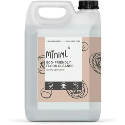 Image of Miniml Eco Floor Cleaner Liquid 5L Refill Almond Scented Multi Purpose Hard Surface for Laminate, Tile, Wood, Patio, Pressure Washer &amp; More 100% Vegan Cruelty Free Disinfectant