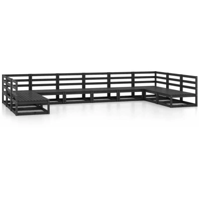 Image of vidaXL 10 Piece Garden Lounge Set Solid Pinewood