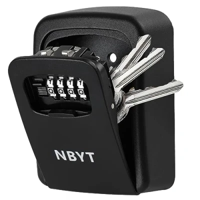 Image of NBYT Portable Combination Lock keybox, Wall Mount,For House Keys Key Hiders to Hide a Outside,Waterproof Safe Storage Box